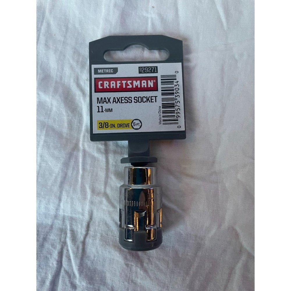 New Craftsman Max Axess through Socket 11mm 3/8 inch drive Metric 929271 6 point